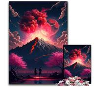 Puzzle per adulti, puzzle in legno da 1000 pezzi raffigurante il Monte Fuji, ideali per gli innamorati, perfetti come regalo di Natale, Capodanno e San Valentino, 50x75CM/19,68x29,52 pollici.