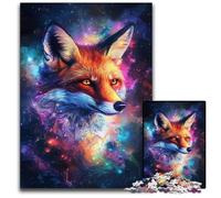 Puzzle per adulti, puzzle in legno da 1000 pezzi raffigurante la Volpe della Galassia, ideale per gli innamorati, perfetto regalo di Natale, Capodanno e San Valentino, 50x75CM/19,68x29,52 pollici.