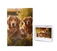 Puzzle per adulti, puzzle in legno personalizzato, 1000 pezzi, con foto, due Golden Retriever, puzzle personalizzati per matrimoni, compleanni, Natale
