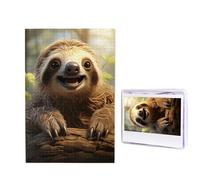 Puzzle per adulti, puzzle in legno personalizzato, 1000 pezzi, foto puzzle con bradipo cartone animato, puzzle personalizzato per matrimoni, compleanni, Natale