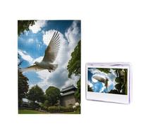 Puzzle per adulti, puzzle in legno personalizzato, 1000 pezzi, foto puzzle con colombe bianche che volano sopra il parco puzzle personalizzato per matrimoni per compleanno, Natale