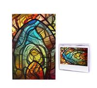 Puzzle per adulti, puzzle in legno personalizzato, 1000 pezzi, foto puzzle con immagini in vetro colorato, puzzle personalizzato per matrimoni, compleanni, Natale