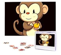 Puzzle per adulti Puzzle in legno personalizzato 1000 pezzi Foto Puzzle Immagine Jigsaw Cartoon Scimmia Tenere Frutta Puzzle personalizzati Puzzle di nozze per compleanno Natale