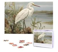 Puzzle per adulti Puzzle in legno personalizzato 1000 pezzi Foto Puzzle Immagine Jigsaw Palude Egret Puzzle personalizzati Puzzle di nozze per compleanno Natale