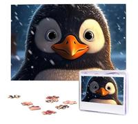 Puzzle per adulti Puzzle in legno personalizzato 1000 pezzi Foto Puzzle Immagine Pinguino nella neve Puzzle personalizzato Puzzle di nozze per compleanno Natale