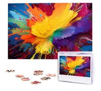Puzzle per adulti puzzle in legno personalizzato 1000 pezzi foto puzzle immagine puzzle colorato vernice splatter arte puzzle personalizzato puzzle matrimonio per compleanno Natale