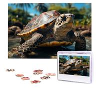 Puzzle per adulti Puzzle in legno personalizzato 1000 pezzi Foto Puzzle Immagine Puzzle Grande Tartaruga e Palme Puzzle personalizzati Puzzle di nozze per compleanno Natale