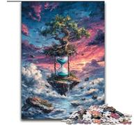 Puzzle per adulti, puzzle misterioso a forma di clessidra da 1000 pezzi, gioco decorativo fai da te stimolante per la mente, giocattolo interattivo per la famiglia (dimensioni 50x75cm)