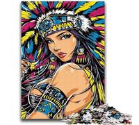 Puzzle per adulti, puzzle per adolescenti con principesse indiane, giochi di attività stimolanti per famiglie, giocattoli fai da te per decorazioni da parete per la casa (38x26cm)
