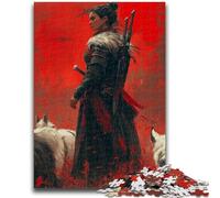 Puzzle per adulti, puzzle per adolescenti raffiguranti guerriere ninja, apprendimento educativo, ideale come regalo per tutta la famiglia (26x38cm)