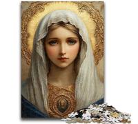 Puzzle per adulti, puzzle per adolescenti sulla Vergine Maria, giochi di attività per famiglie stimolanti, giocattoli fai da te per decorazioni da parete per la casa (38x26cm)