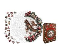 Puzzle per adulti - Puzzle per Puzles a forma di corona in legno | Design interattivo a tema natalizio per donne, ragazzi, ragazze, giovani adolescenti
