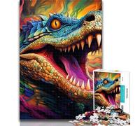 Puzzle per adulti, puzzle psichedelici con coccodrillo del Nilo, per adolescenti, 1000 pezzi, gioco rompicapo, decorazione da parete, regali unici per compleanno e Natale, 50x75cm