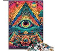 Puzzle per adulti, puzzle psichedelici da 1000 pezzi in legno, feste o compleanni, giocattolo da gioco per feste, 1000 pezzi(50x75cm)