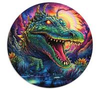 Puzzle per adulti, puzzle psichedelici da 1000 pezzi raffiguranti coccodrilli del Nilo, perfetti per il divertimento in famiglia a Natale, Ringraziamento, compleanni e Pasqua (67,5x67,5 cm)