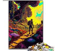 Puzzle per adulti, puzzle psichedelico da 1000 pezzi con tema natura, perfetto per adolescenti, per rafforzare i legami familiari, rompicapo e regalo fai da te per la casa (dimensioni: 50x75cm)