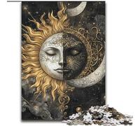 Puzzle per adulti, puzzle Sole e Luna da 1000 pezzi, attività divertente per famiglie, sfida per il cervello, regalo perfetto per adolescenti, 50x75cm
