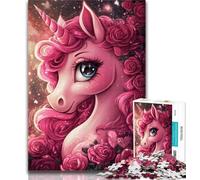 Puzzle per adulti, puzzle unicorno rosa da 1000 pezzi per adolescenti, gioco educativo e sfida per donne e uomini, 50x75cm