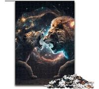 Puzzle per adulti,puzzle universali da 1000 pezzi raffiguranti la furia del leone,dimensioni 26x38cm,perfetti per il divertimento in famiglia,giochi di società e bomboniere per feste di compleanno.