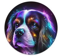 Puzzle per adulti raffigurante il cane King Charles Spaniel, puzzle da 1000 pezzi impegnativi, divertente da realizzare in famiglia, perfetto per compleanni e feste (67,5x67,5cm)