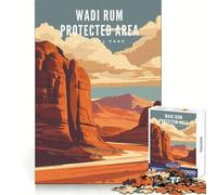 Puzzle per adulti raffigurante l'area protetta di Wadi Rum 1000 pezzi stimolante per la capacità di analisi ideale per attività ricreative leggere con incastri precisi perfetto come regalo