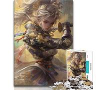 Puzzle per adulti raffigurante una guerriera ninja giapponese, 1000 pezzi, aiuta il cervello a esercitare i giocattoli avvincenti per coltivare la pazienza, adatto alle coppie, 50x75cm