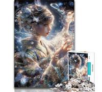 Puzzle per adulti raffigurante una guerriera ninja giapponese, 1000 pezzi, antistress, sfida difficile, adatto per la decorazione della scrivania (50x75cm)