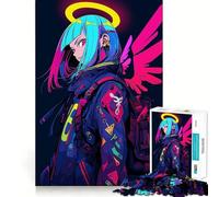 Puzzle per adulti "Ragazza Angelo" da 1000 pezzi,gioco stimolante per la mente,taglio laser di alta qualità,attività rilassante di gruppo al chiuso (38x52cm)