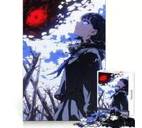 Puzzle per adulti Ragazza anime che affronta l'oscurità, 1000 pezzi, per migliorare la memoria, per un'attività rilassante, con bordi netti, (50x75cm)