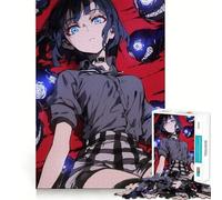 Puzzle per adulti "Ragazza anime con gli occhi azzurri" da 1000 pezzi,gioco di memoria e allenamento per la mente,taglio preciso,finitura di alta qualità,un modo coinvolgente per passare il tempo