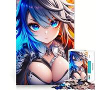 Puzzle per adulti "Ragazza Anime Ghiaccio e Fuoco" da 1000 pezzi,gioco divertente per la mente,tecnologia di taglio laser avanzata,sfida divertente per il tempo di attesa (38x26cm)
