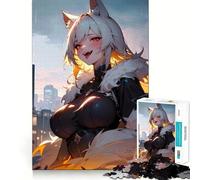 Puzzle per adulti Ragazza anime grattacielo da 1000 pezzi,gioco di memoria divertente,componenti robusti e ben rifiniti, alleviare lo stress (50x75cm)