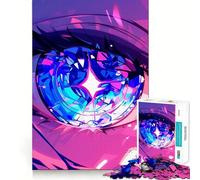 Puzzle per adulti "Ragazza Anime Occhio" da 1000 pezzi,gioco di logica,taglio di precisione,bordi lisci,regalo perfetto per riunioni di famiglia (38x26cm)