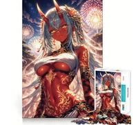 Puzzle per adulti "Ragazza Demone Sexy" da 1000 pezzi, gioco di logica e abilità, per un divertimento lento e piacevole, con tagli precisi, pezzo da collezione 38x26cm