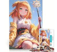 Puzzle per adulti "Ragazza Maga Elfa Illuminata dal Sole", 1000 pezzi, per rafforzare la memoria, rilassante e divertente, con bordi di qualità, un regalo delizioso 38x52cm