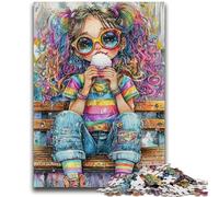 Puzzle per adulti Rainbow Girl da 1000 pezzi, aiuta il cervello a esercitare i giocattoli avvincenti per coltivare la pazienza e l'interazione genitore-figlio (50x75cm)
