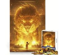 Puzzle per adulti "Re Leone Antico Cinese" da 1000 pezzi, esercizio intelligente, rilassante, bordi precisi, regalo per le vacanze (38x52cm)
