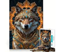 Puzzle per adulti "Re Lupo" da 1000 pezzi,gioco di potenziamento cognitivo,design a incastro preciso,regalo di compleanno,rompicapo (50x75cm)