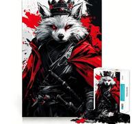 Puzzle per adulti "Re Lupo Samurai" da 1000 pezzi,gioco di memoria,taglio di alta precisione,attività creativa per momenti di tranquillità ed esercizio mentale a casa (38x52cm)