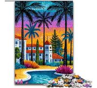 Puzzle per adulti Resort City 1000 pezzi, modelli da assemblare, ideali come regalo per tutta la famiglia, adatti per bambini di età compresa tra 26 e 38cm