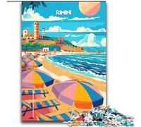 Puzzle per adulti Rimini Beach Bliss, per bambini dai 14 anni in su Ogni pezzo è unico Gioco divertente e stimolante per tutta la famiglia Ottimo regalo 75x100cm