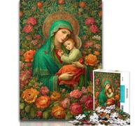 Puzzle per adulti Ritratto di Maria Madre Puzzle da 1000 pezzi per adolescenti, giochi educativi classici Bellissima decorazione 26x38cm