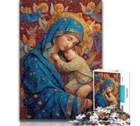 Puzzle per adulti Ritratto di Maria Madre Puzzle per adulti 1000 pezzi Difficile, con pezzi completamente interconnessi di forma casuale per bambini dai 14 anni in su 50x75cm