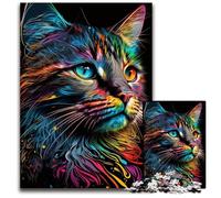 Puzzle per adulti "Ritratto di un bellissimo gatto",1000 pezzi,puzzle impossibili per adulti,design intricato per adolescenti,decorazioni fai da te e divertimento che stimola il cervello,26X38CM
