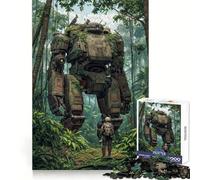 Puzzle per adulti "Robot gigante nella giungla" da 1000 pezzi, ideale per momenti di pace e relax, con dettagli precisi e dettagliati (50x75cm)