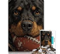 Puzzle per adulti Rottweiler 1000 pezzi per adulti e adolescenti giocattoli giochi educativi antistress collezione di artisti belle arti (50x75cm)