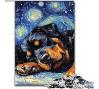 Puzzle per adulti Rottweiler Night Sky, 1000 pezzi, per età 14+, decorazioni per la casa, giochi per famiglie, regali di compleanno di Natale (26x38cm)