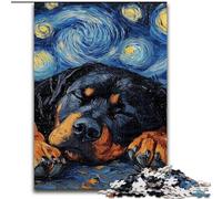 Puzzle per adulti Rottweiler Night Sky, 1000 pezzi, per età 14+, decorazioni per la casa, giochi per famiglie, regali di compleanno di Natale (50x75cm)