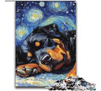 Puzzle per adulti Rottweiler Night Sky 2000 pezzi, giochi educativi, decorazioni per la casa, regalo di compleanno, regali, arte murale (70x100cm)