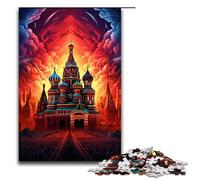 Puzzle per adulti Russia Piazza Rossa 1000 pezzi Puzzle in legno per bambini dai 14 anni in su Decorazione per la casa 75x50 cm